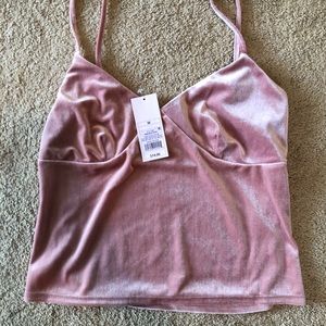 ✨flash sale✨ velvet dusty pink tank top wild fable